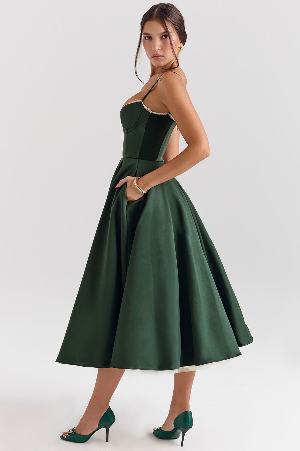 Arestina - Vestido Midi De Tul A La Moda