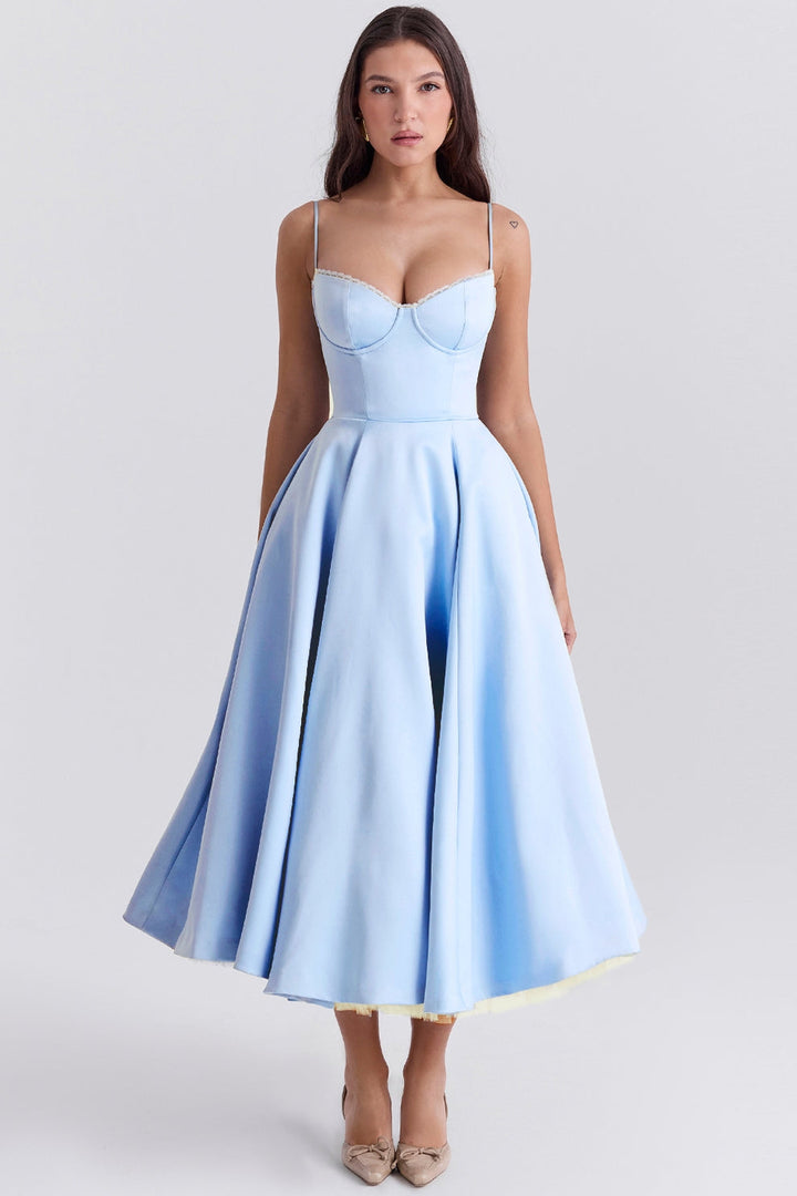 Arestina - Vestido Midi De Tul A La Moda