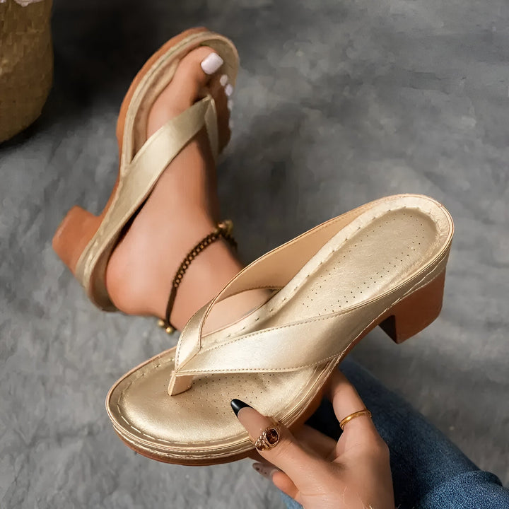 Gerta - Elegantes Pantufla De Tacón Alto