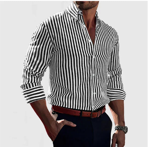 Mormon - Camisa Informal A Rayas Con Botones