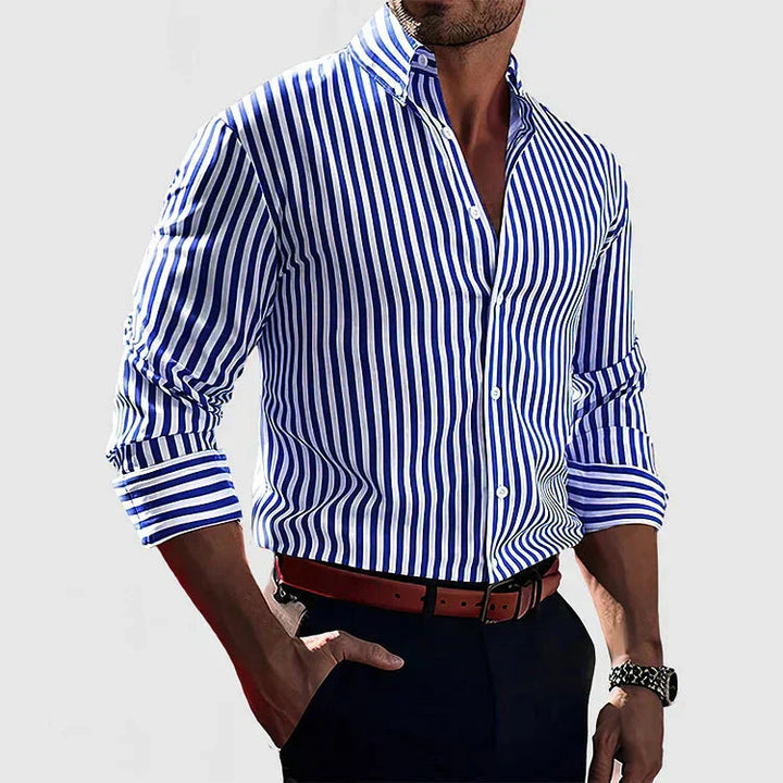 Mormon - Camisa Informal A Rayas Con Botones