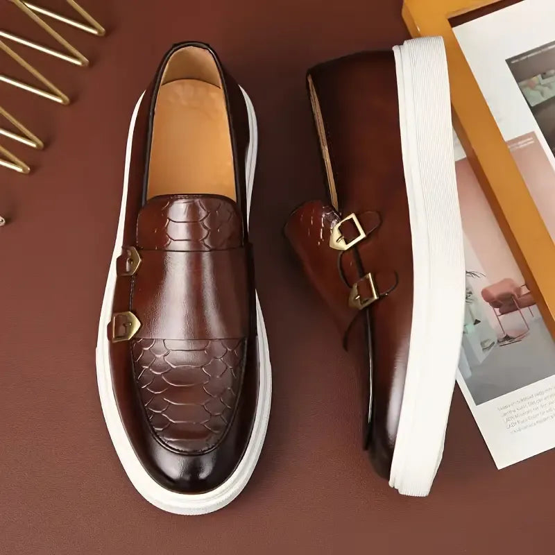 Brentley - Zapatos De Cuero Con Hebilla