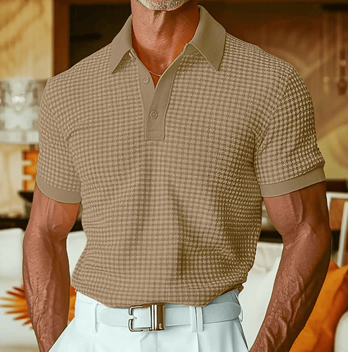 Ishaan - Polo a Cuadros Con Textura