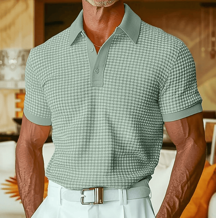 Ishaan - Polo a Cuadros Con Textura