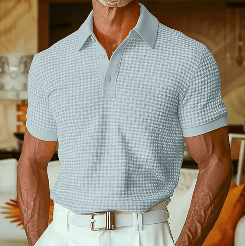 Ishaan - Polo a Cuadros Con Textura