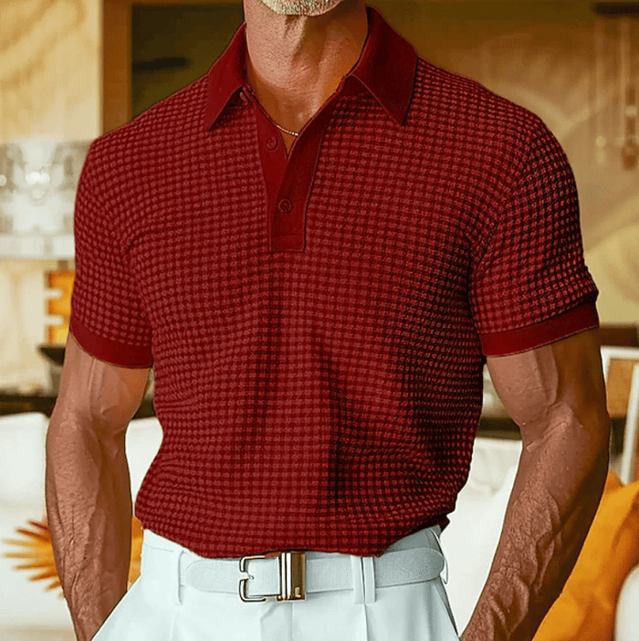 Ishaan - Polo a Cuadros Con Textura