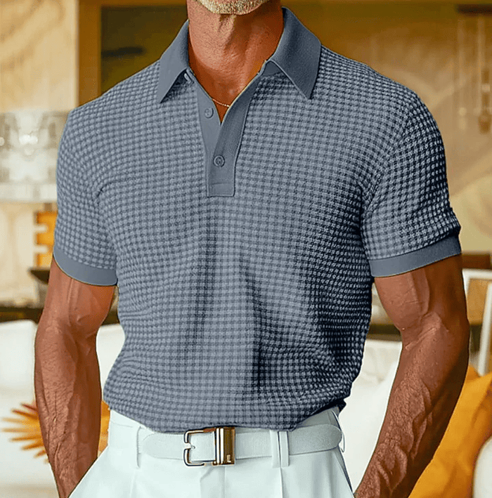 Ishaan - Polo a Cuadros Con Textura