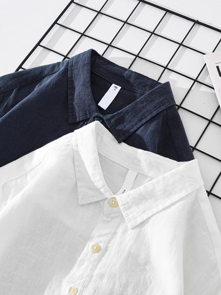 Antuan - Camisa Cómoda De Manga Larga Con Bolsillo Delantero
