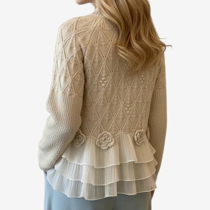 Nessa - Jersey de Cuello Redondo con Textura