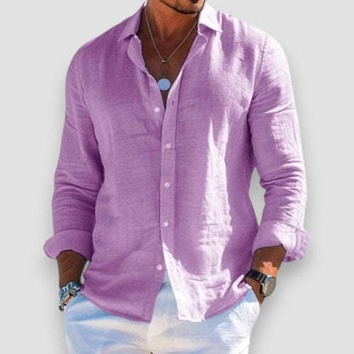 Edmur - Elegante Camisa De Verano De Manga Larga