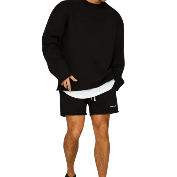 Leszek - Elegantes Camisas De Jersey De Manga Larga Con Pantalones Cortos