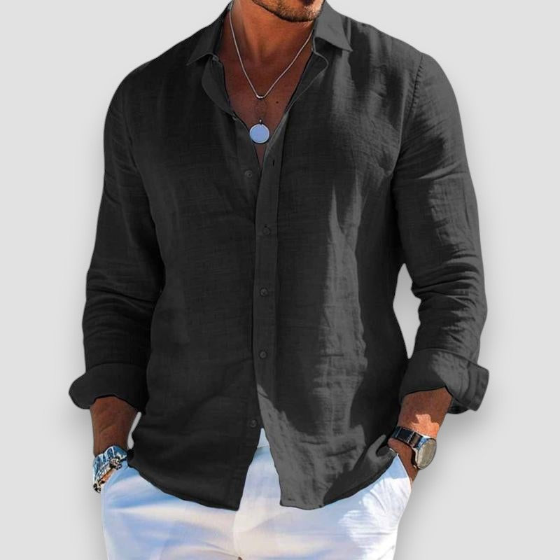 Edmur - Elegante Camisa De Verano De Manga Larga