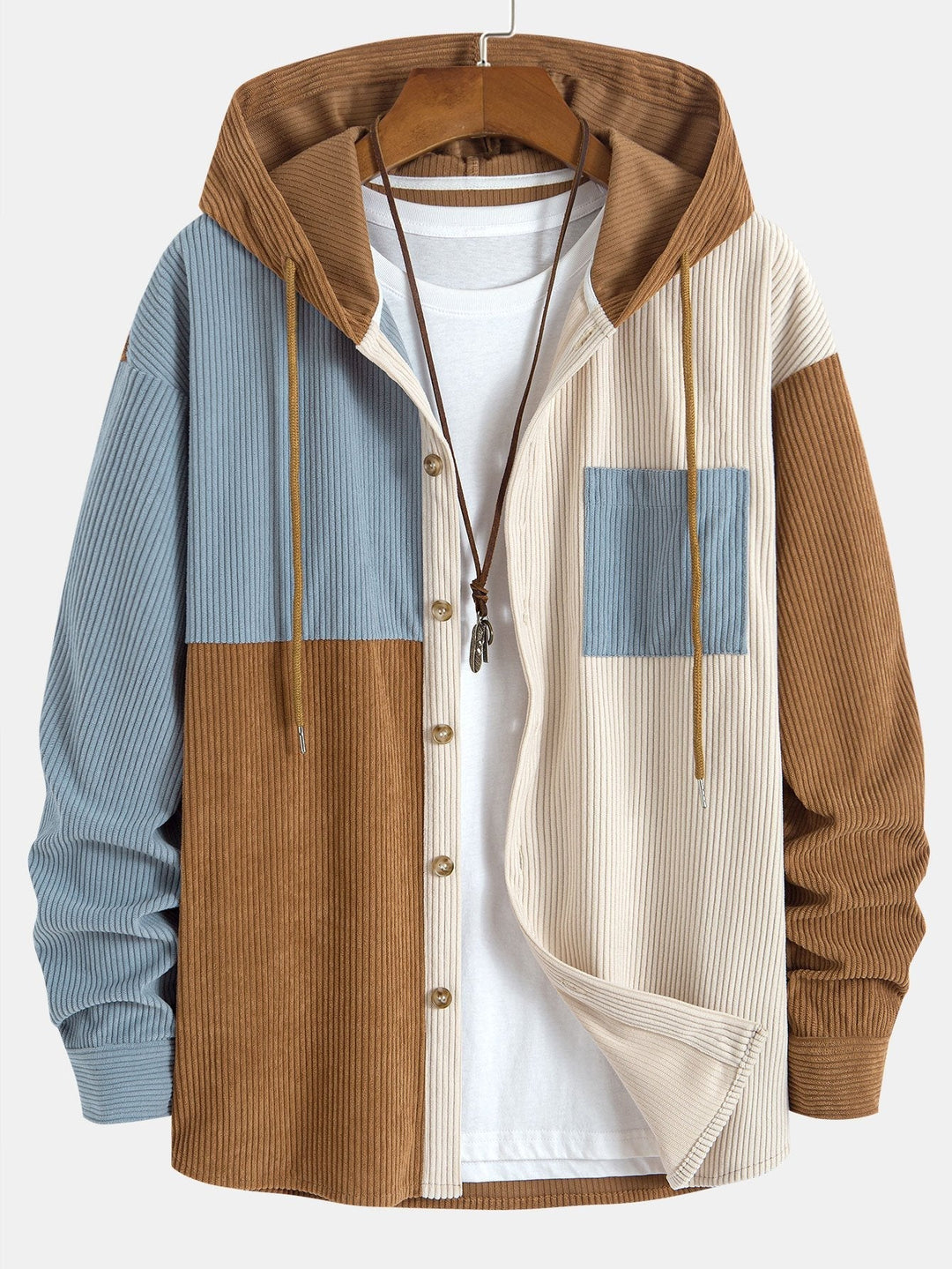 Herk - Conjunto De Sudadera Con Capucha y Pantalones De Pana Con Parches