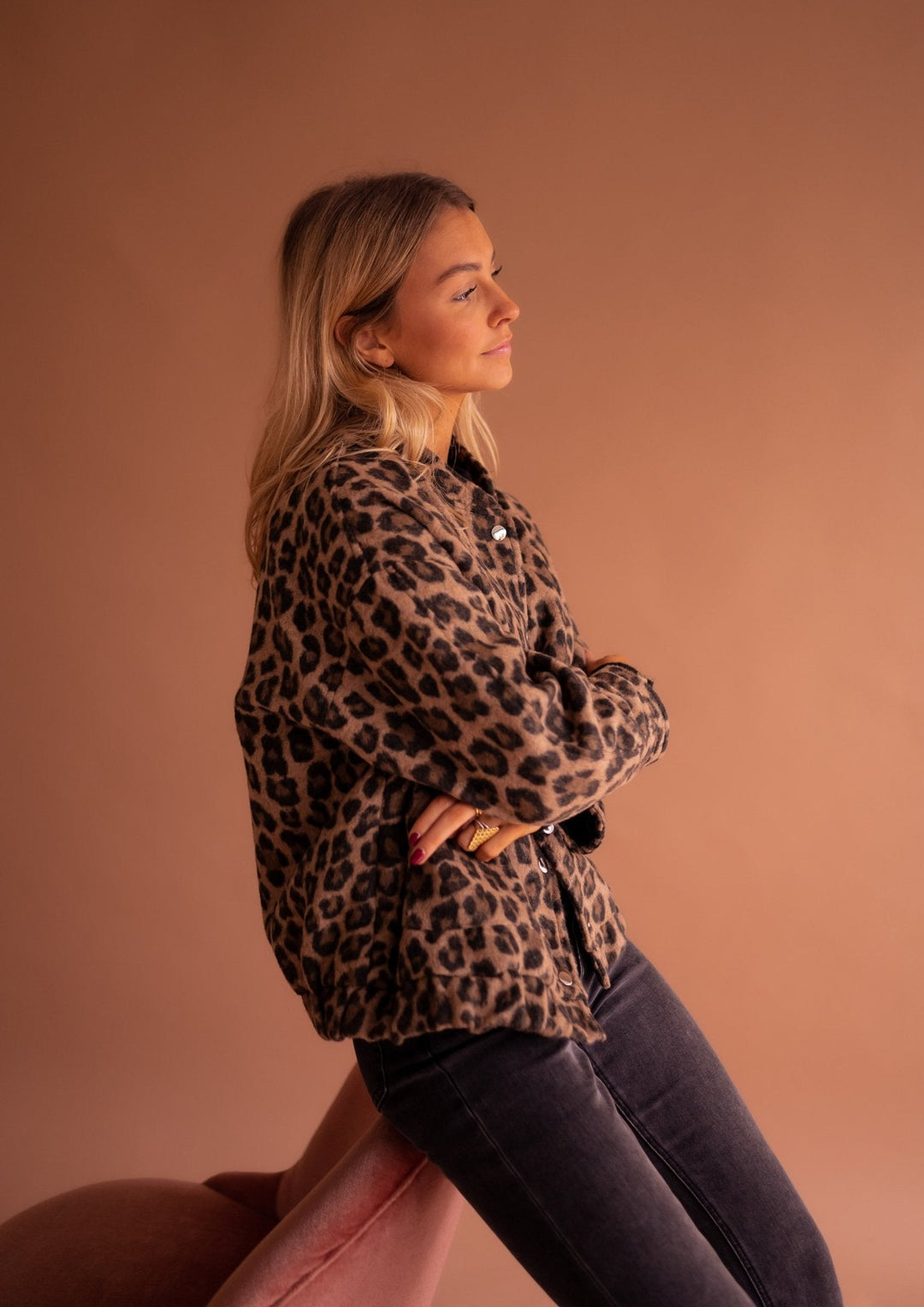 Leana - Chaqueta Transpirable Con Estampado De Leopardo