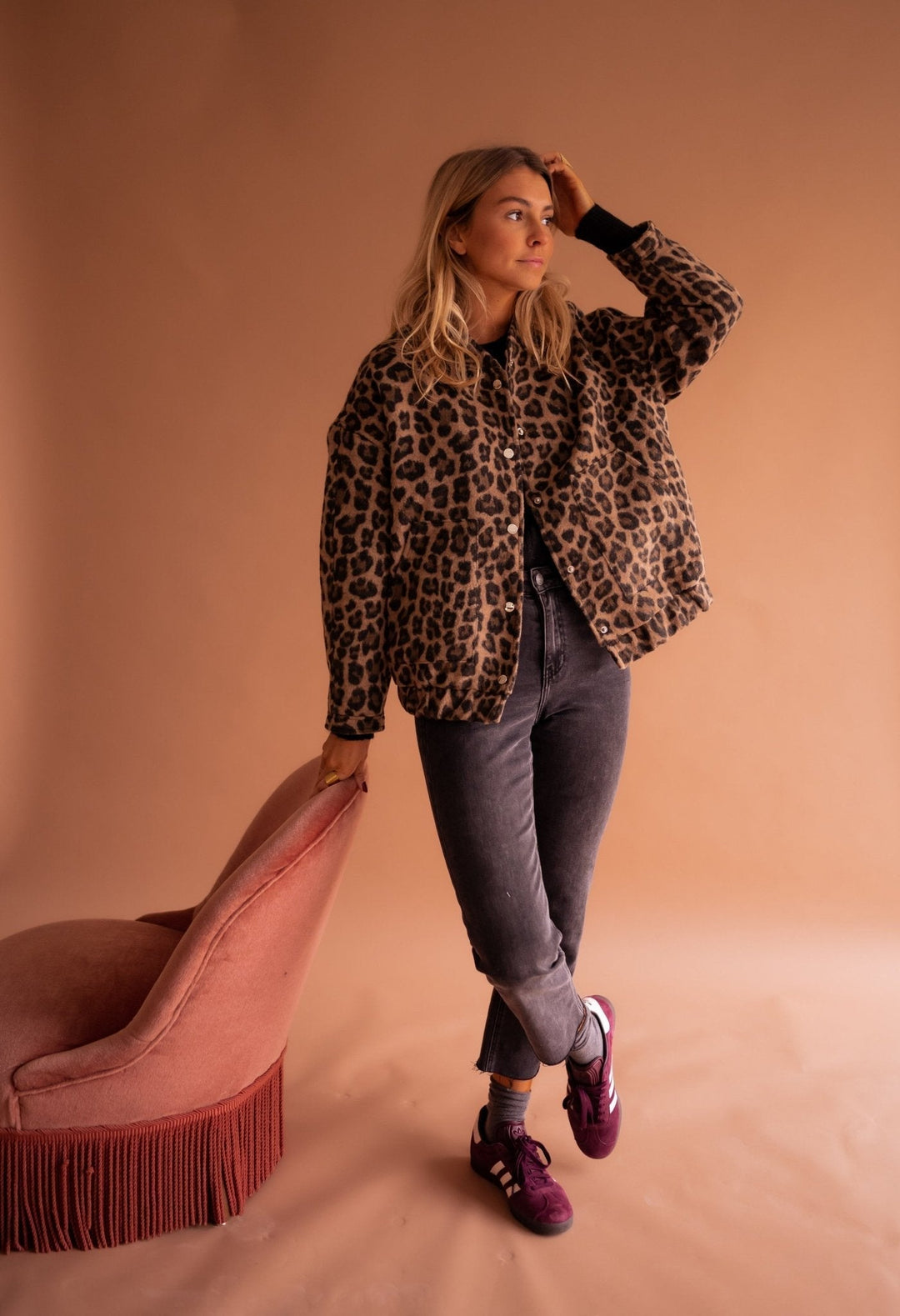 Leana - Chaqueta Transpirable Con Estampado De Leopardo