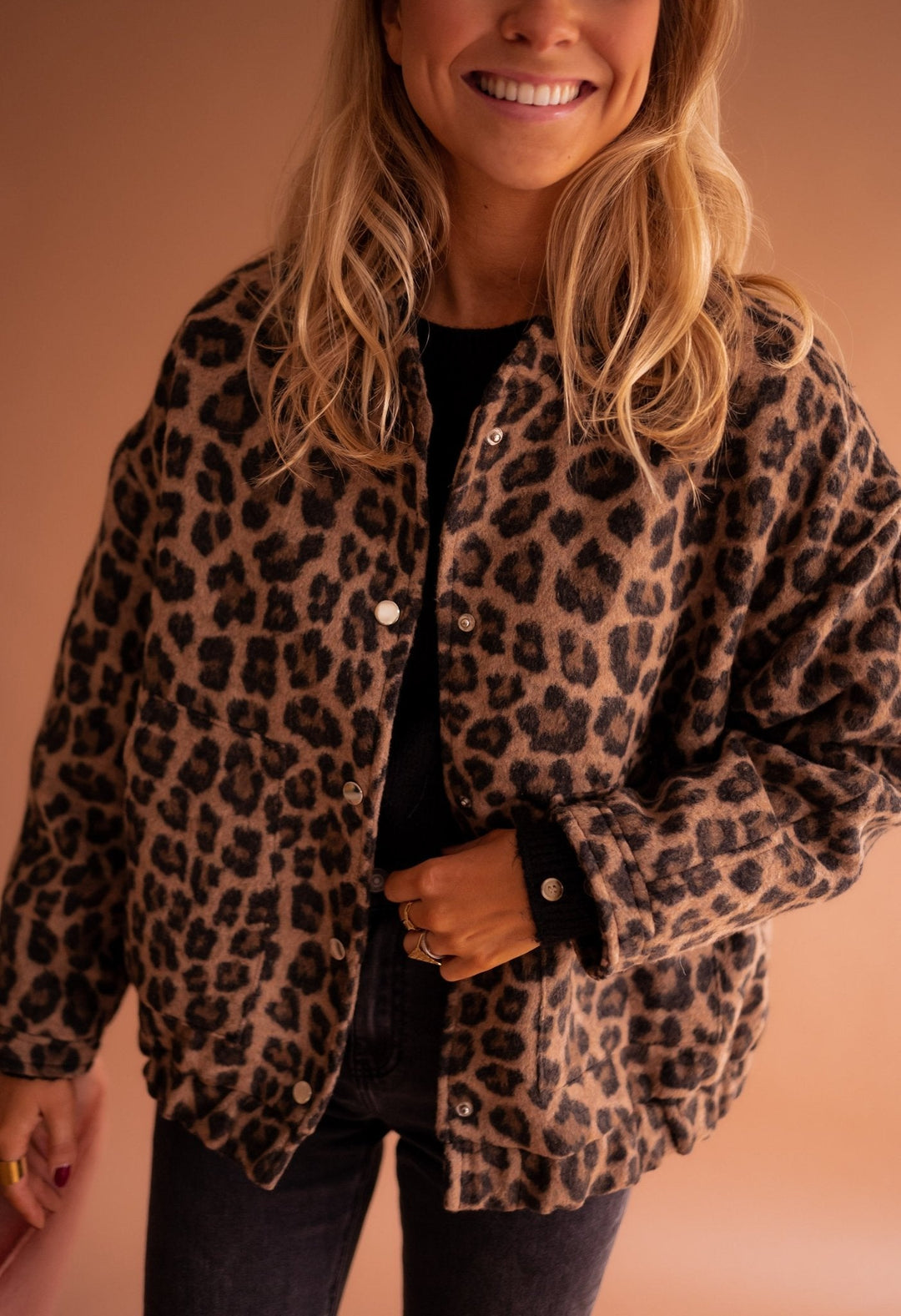 Leana - Chaqueta Transpirable Con Estampado De Leopardo