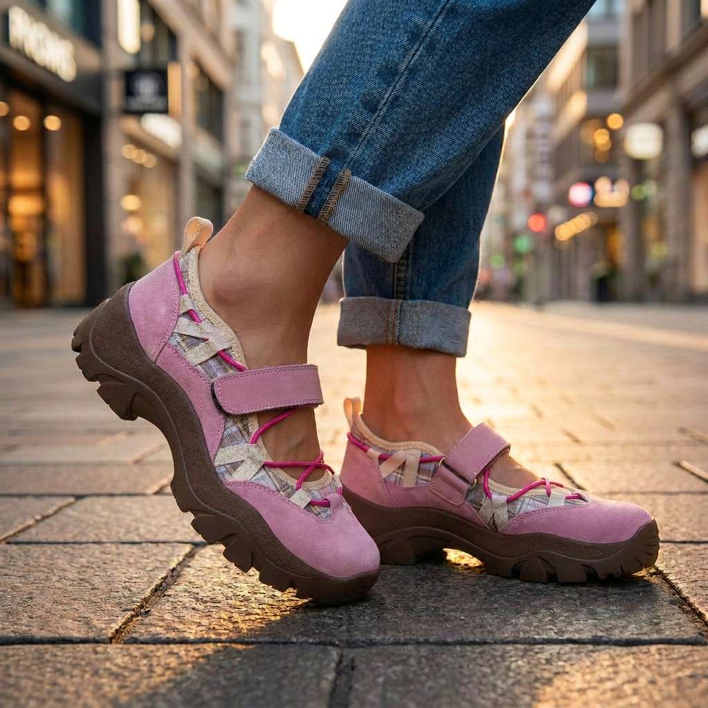 Wylma - Zapatillas Deportivas de Suela Gruesa Con Tira de Velcro