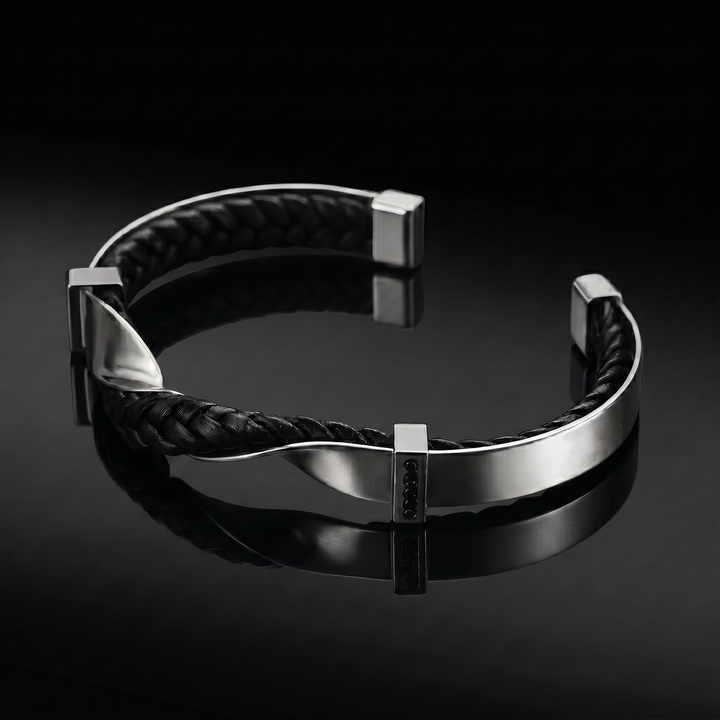 Kayel - Pulsera De Cuero Trenzado