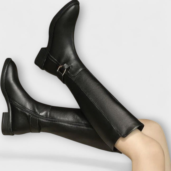 Hilmira - Cuero Rodilla Alto Bota