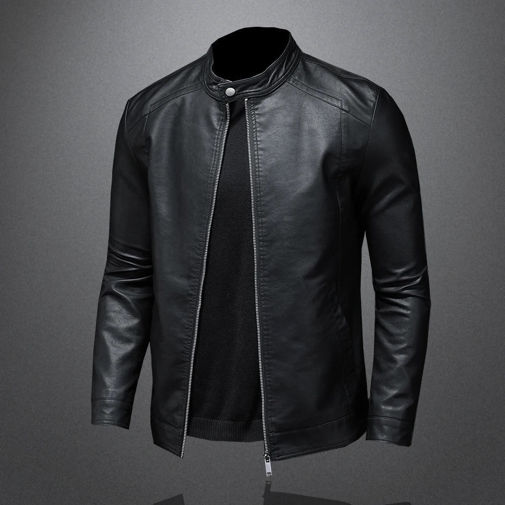 Pawell - Chaqueta Clásica De Cuero