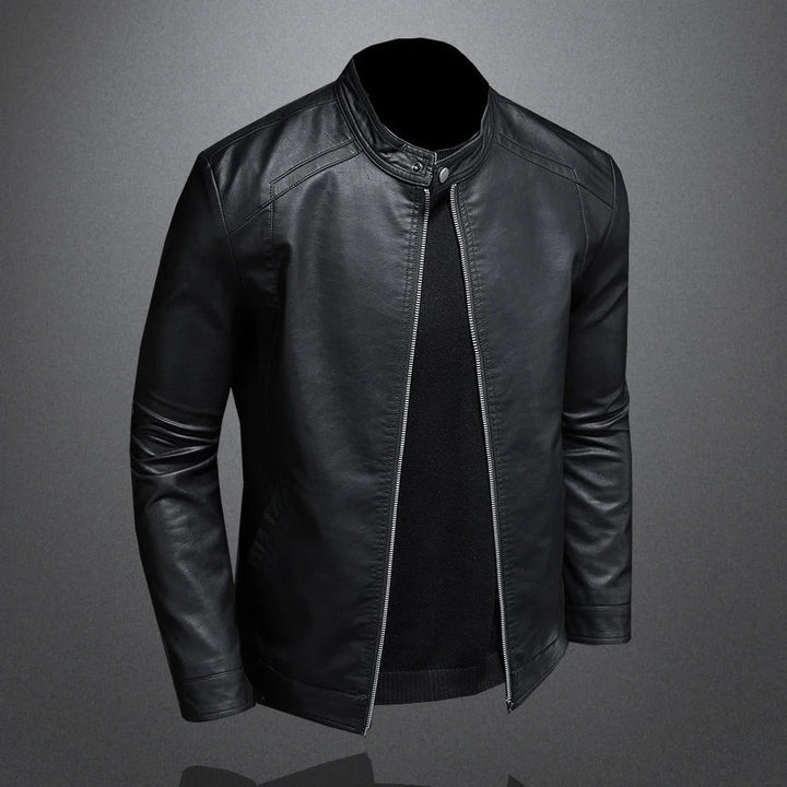 Pawell - Chaqueta Clásica De Cuero
