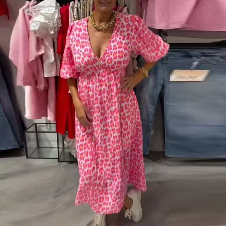 Annie - Vestido De Verano De Lino Con Cuello En V