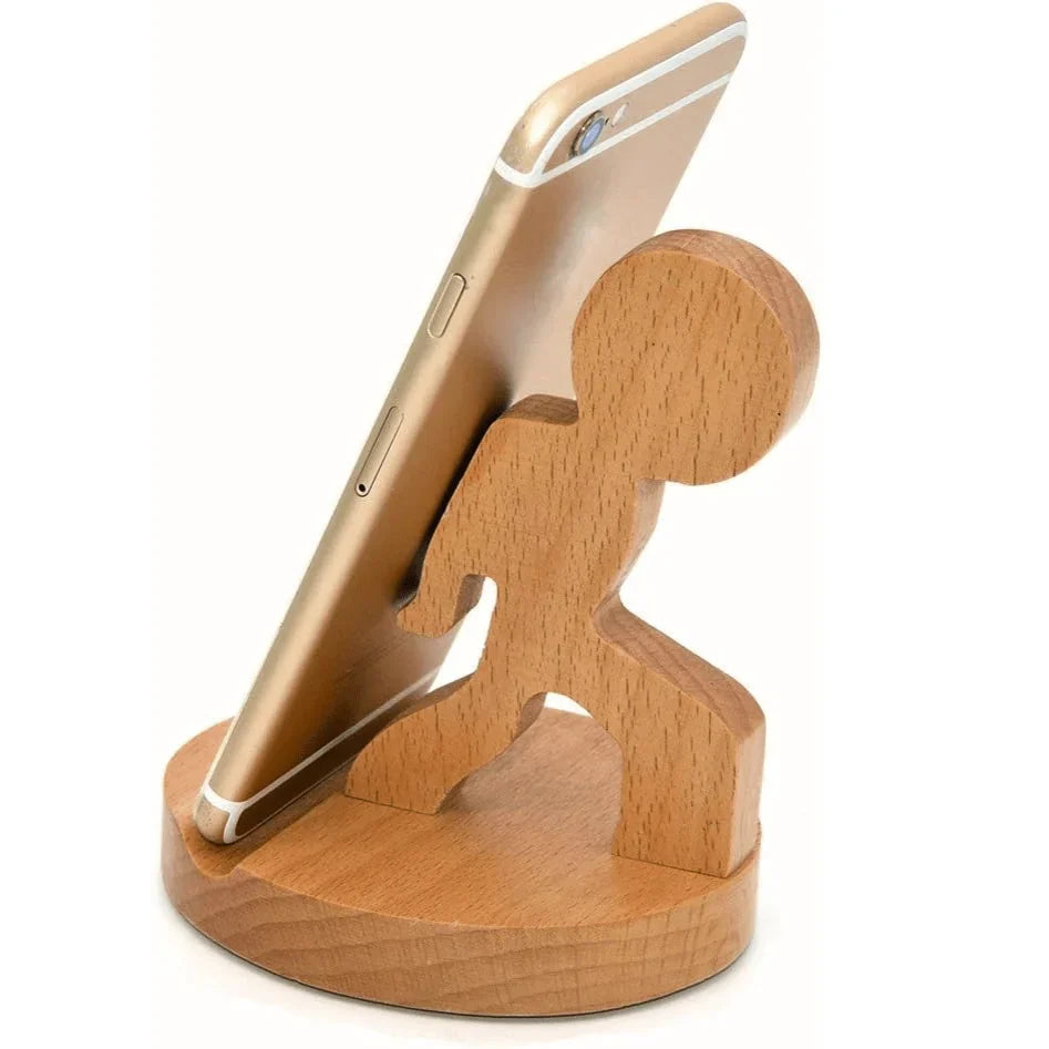 Woodstand - Soporte para Teléfono Móvil de Madera Hecho a Mano
