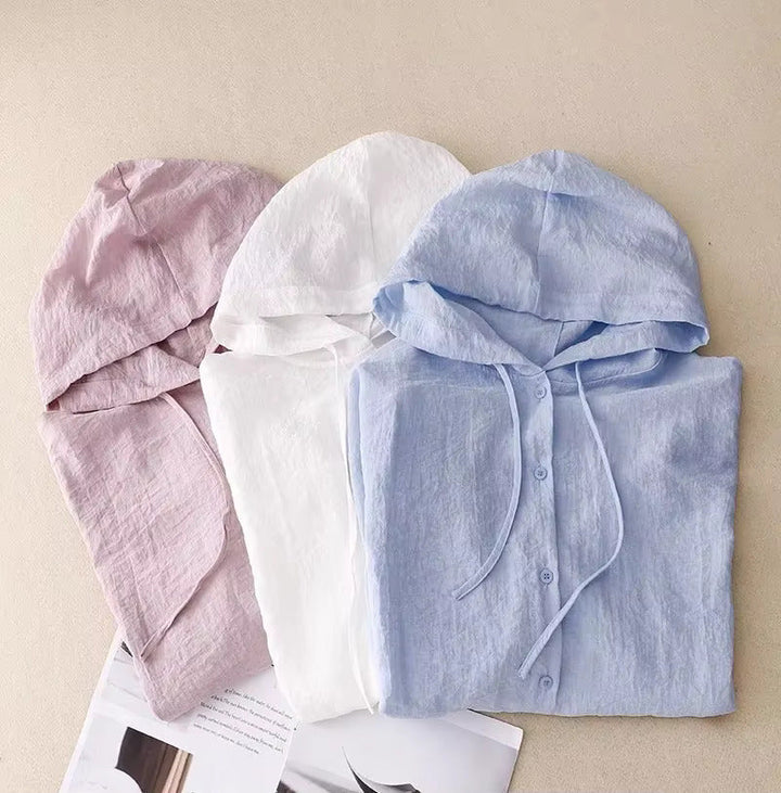 Davina - Blusa De Manga Larga Con Capucha