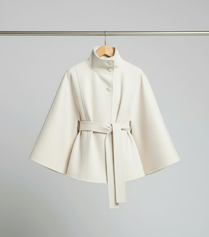 Stolsmo - Chaqueta Tipo Capa Con Cuello Alto Y Cinturón