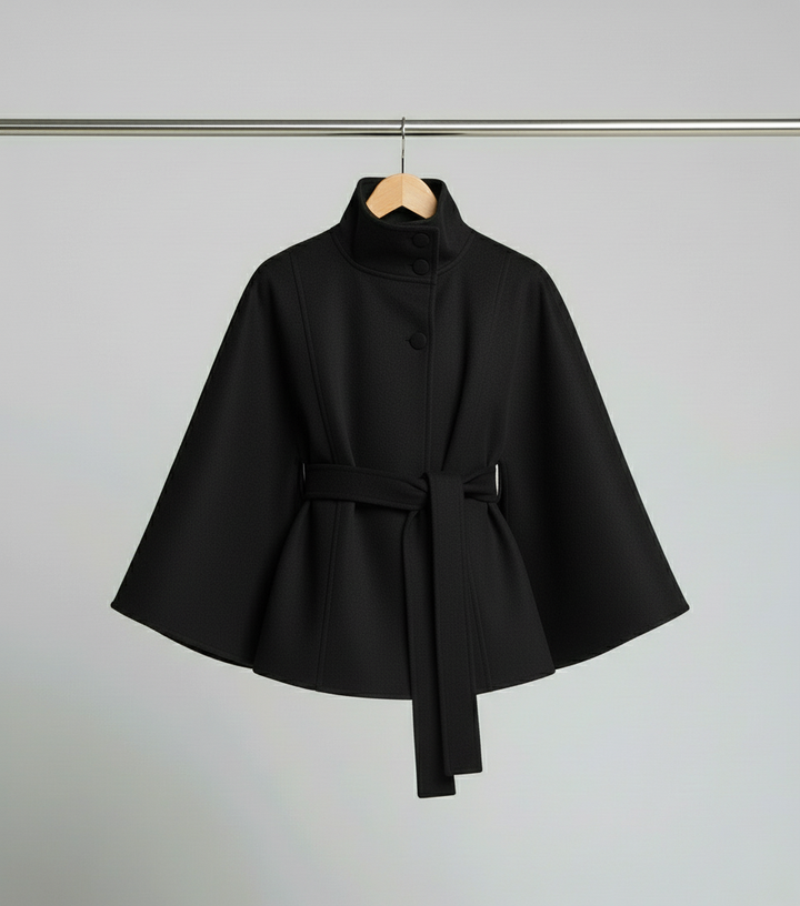 Stolsmo - Chaqueta Tipo Capa Con Cuello Alto Y Cinturón