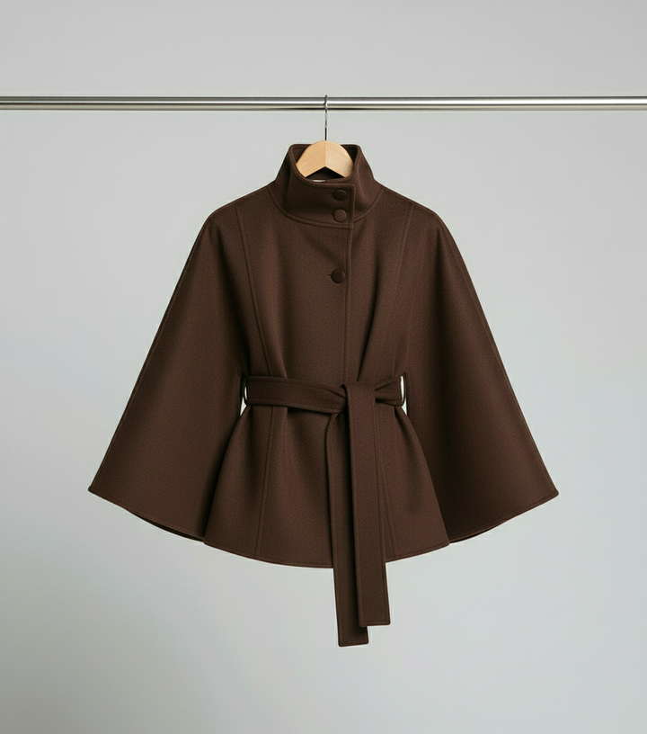 Stolsmo - Chaqueta Tipo Capa Con Cuello Alto Y Cinturón