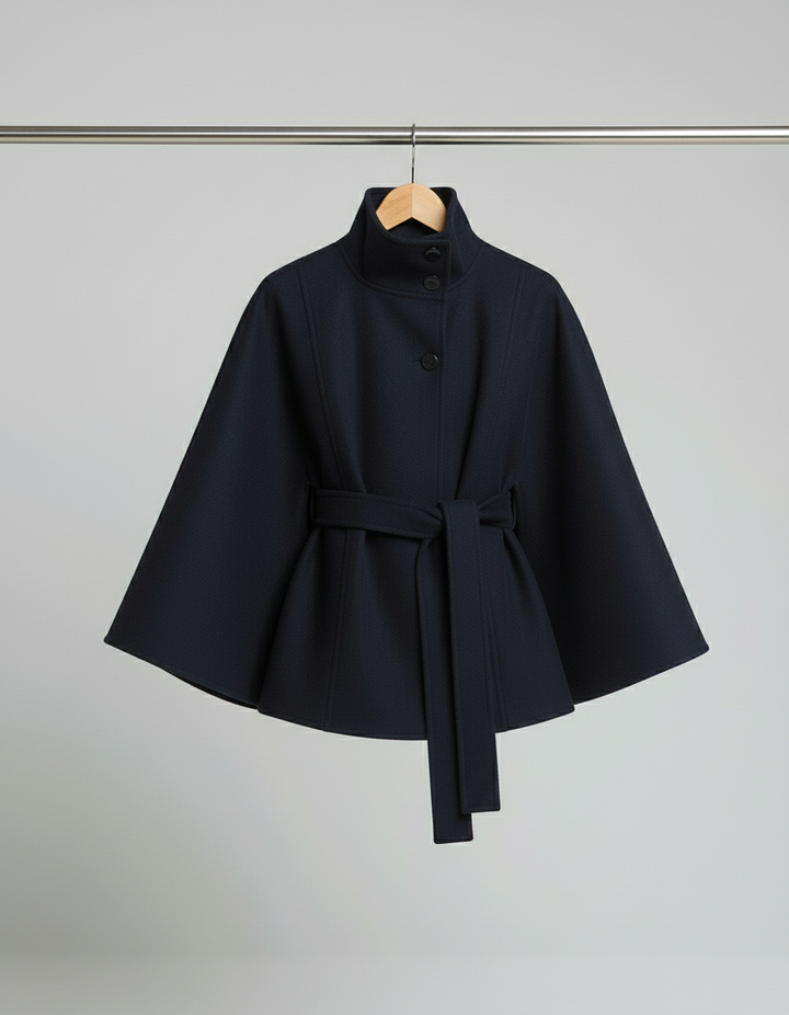Stolsmo - Chaqueta Tipo Capa Con Cuello Alto Y Cinturón