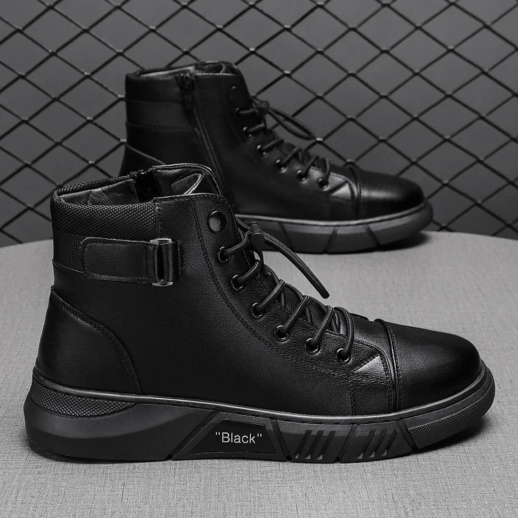 Quentin - Bota De Cuero Con Cordones