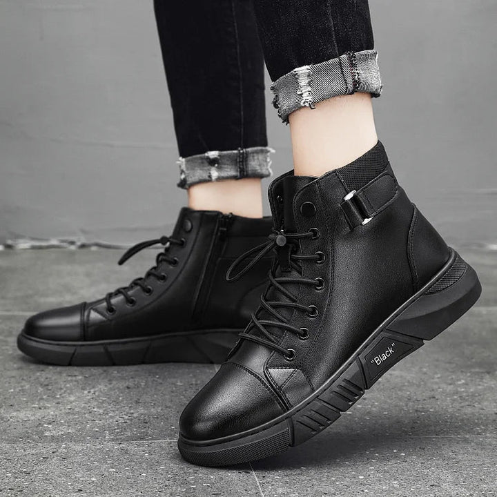 Quentin - Bota De Cuero Con Cordones