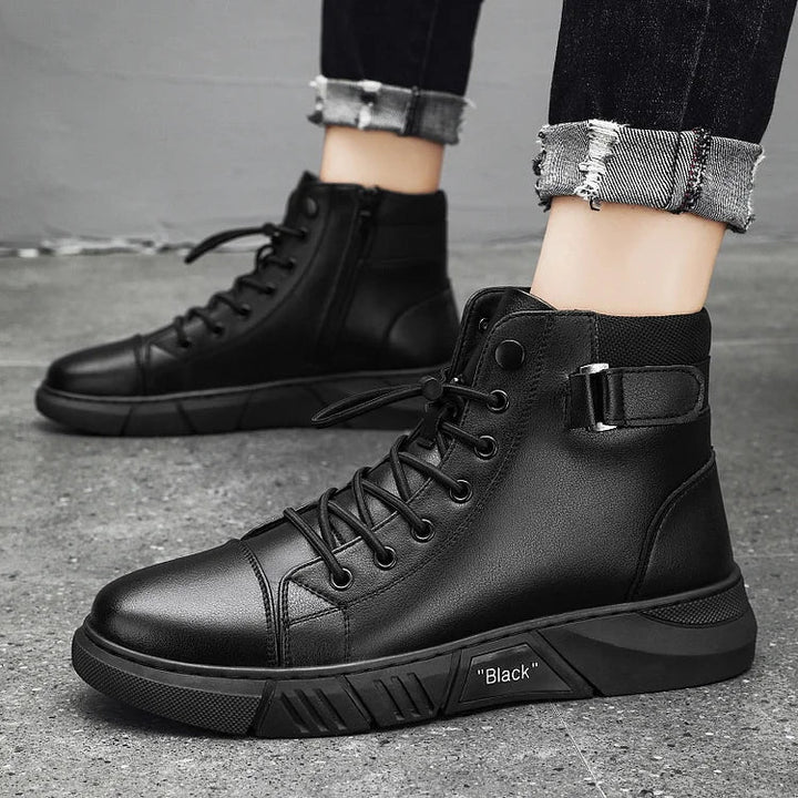 Quentin - Bota De Cuero Con Cordones