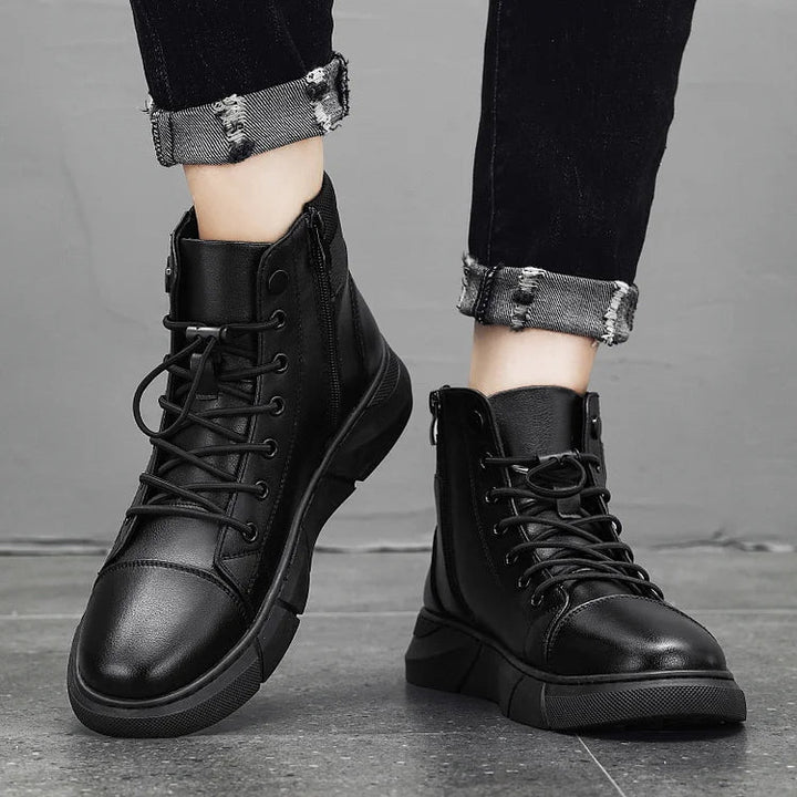 Quentin - Bota De Cuero Con Cordones