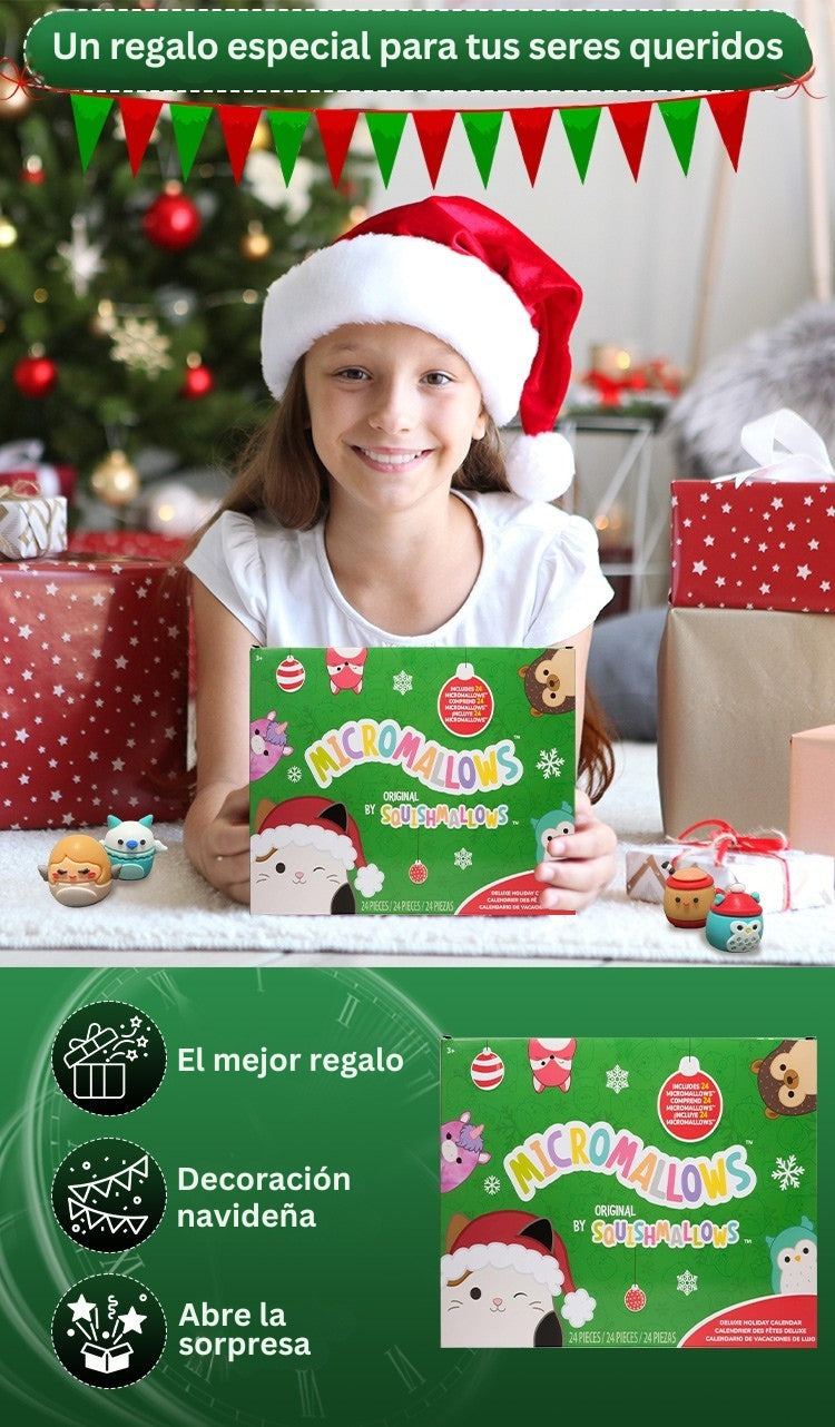 FestiveFuzzies - Calendario De Adviento De Navidad Con Muñeco De Peluche