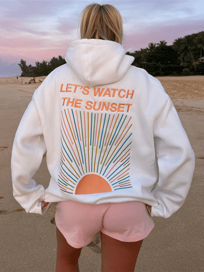 Norvile - Sudadera Con Capucha Sunset de Moda
