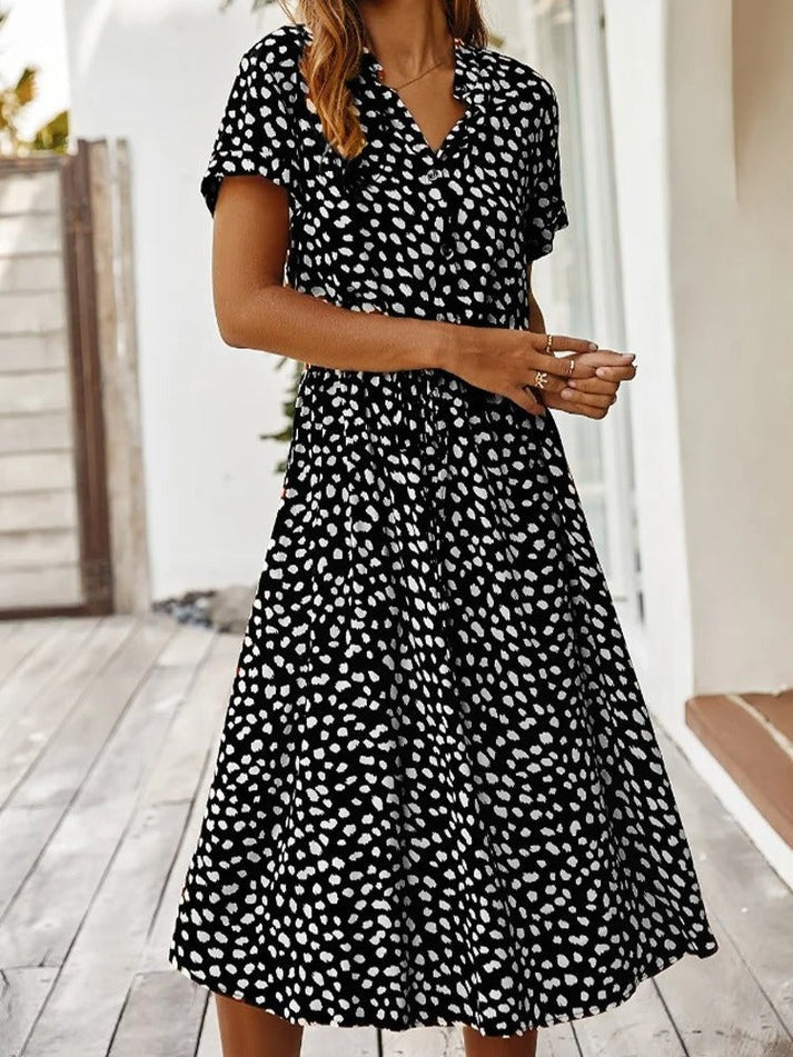 Carine - Vestido Con Cuello En V