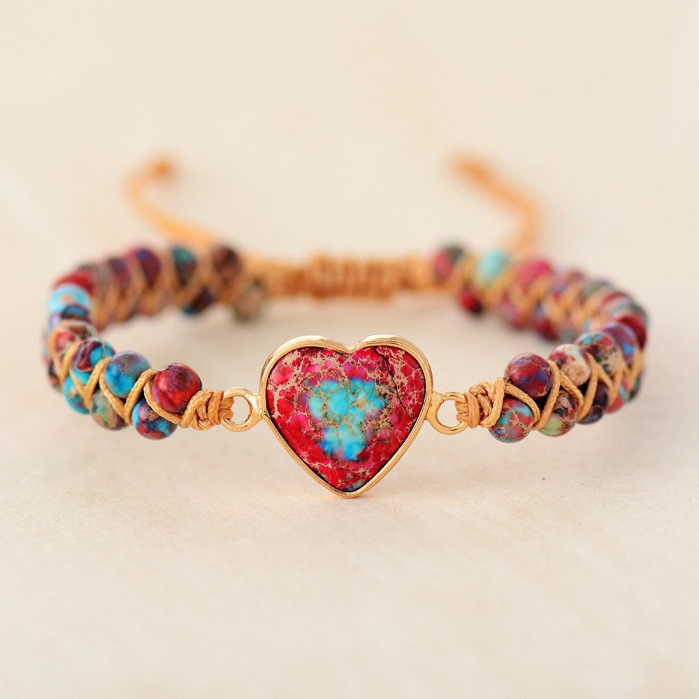 HeartBracelet - Pulsera de Jaspe Corazón Apasionado