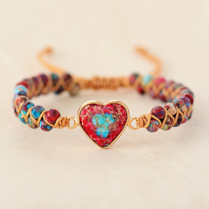 HeartBracelet - Pulsera de Jaspe Corazón Apasionado