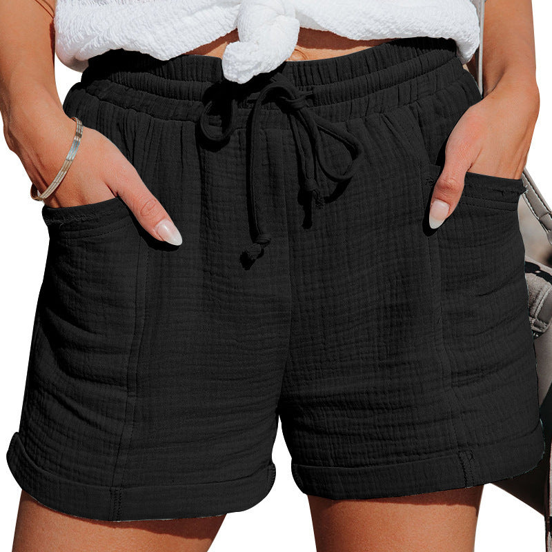 Ivanna - Pantalones Cortos de Lino y Algodón