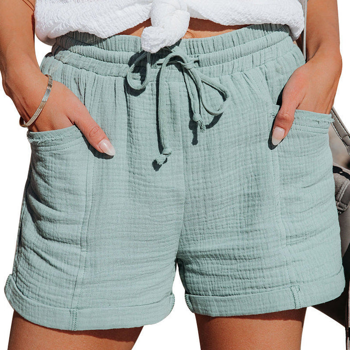 Ivanna - Pantalones Cortos de Lino y Algodón
