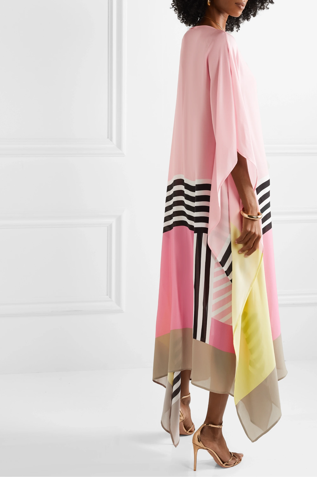 Shraddha - Vestido Patchwork Con Estampado De Rayas