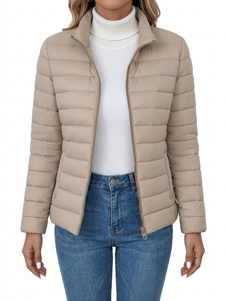 Loryta - Chaqueta Acolchada Con Cuello Alto y Cremallera
