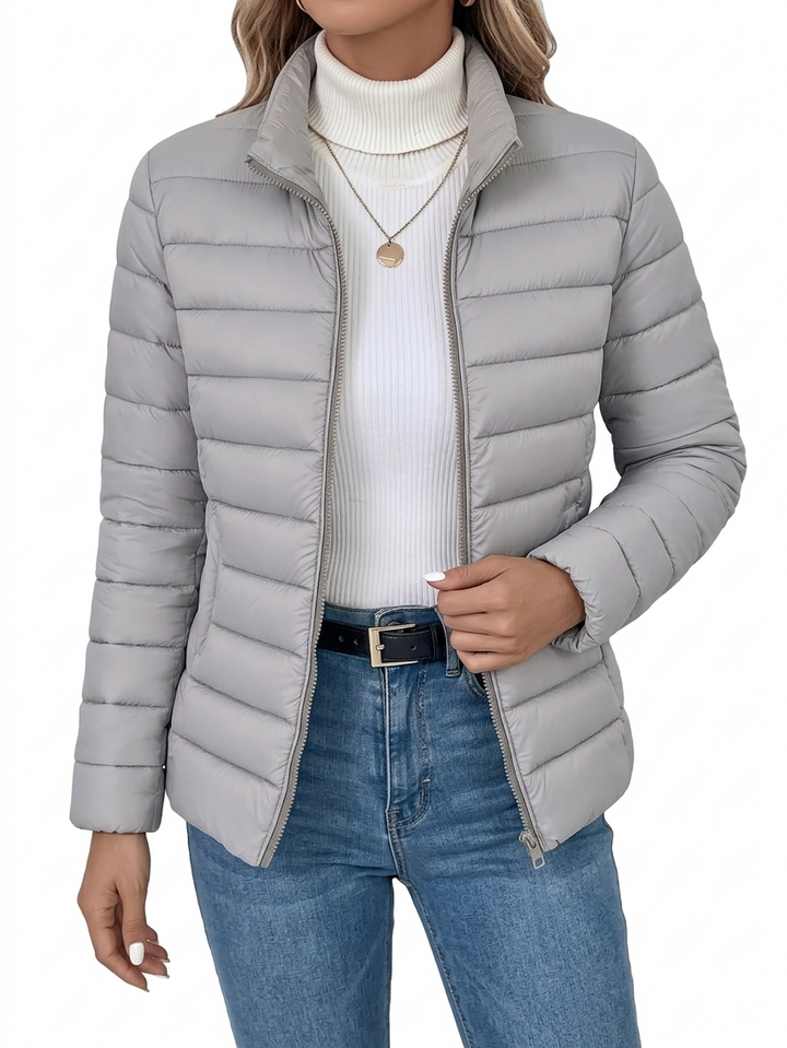 Loryta - Chaqueta Acolchada Con Cuello Alto y Cremallera