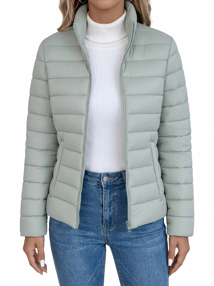 Loryta - Chaqueta Acolchada Con Cuello Alto y Cremallera