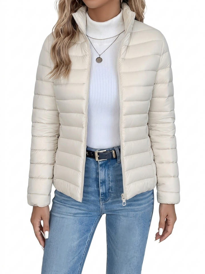 Loryta - Chaqueta Acolchada Con Cuello Alto y Cremallera