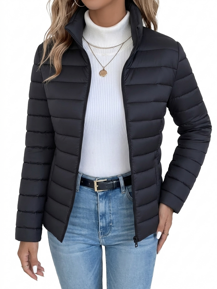 Loryta - Chaqueta Acolchada Con Cuello Alto y Cremallera