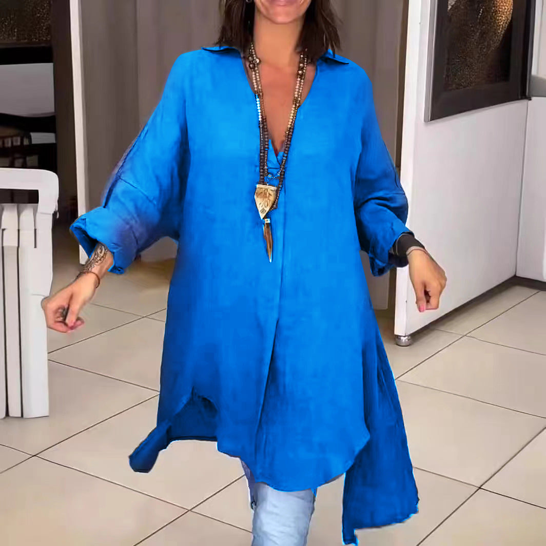 Rozalina - Elegante Camisa Con Cuello En V
